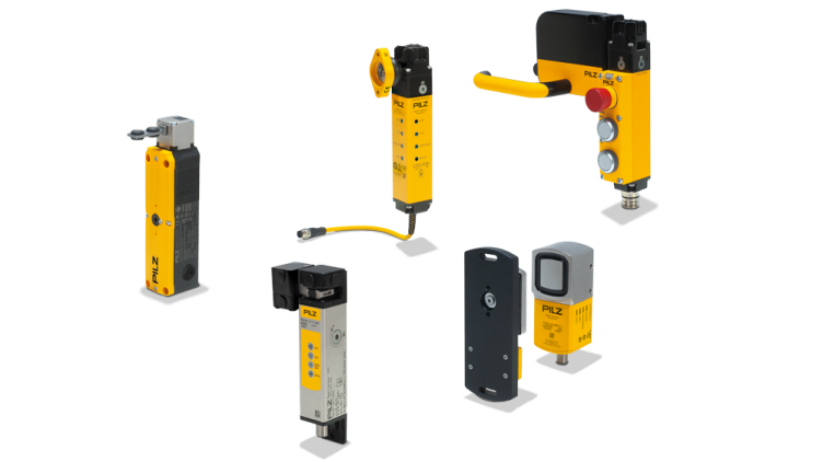 Product picture, several safety switches with guard locking