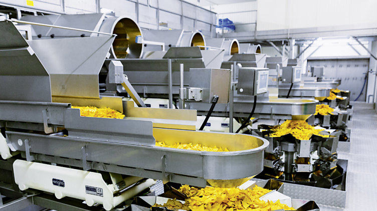 Today, the configurable safe small controller PNOZmulti 2 from Pilz monitors the tortilla chip production line as a centralised safety component