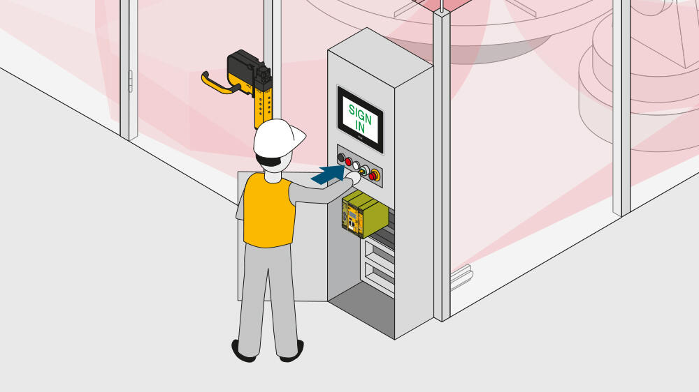 Key-in-pocket: sign in