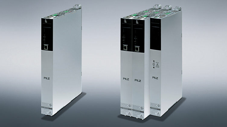 Mit den kompakten Servoverstärkern PMC SI6 und den Servoverstärkern PMC SC6 von Pilz lässt sich nun eine antriebsintegrierte Safe Motion einfach und bis zur höchsten Sicherheit PL e umsetzen. Dafür sorgen die bei PMC SI6 sowie PMC SC6 nun direkt im Antrieb integrierten Sicherheitsfunktionen. (Foto: © Pilz GmbH & Co. KG)