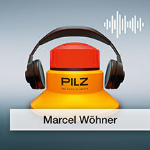 Pilz Podcast Cover mit dem Podcast-Gast der aktuellen Folge