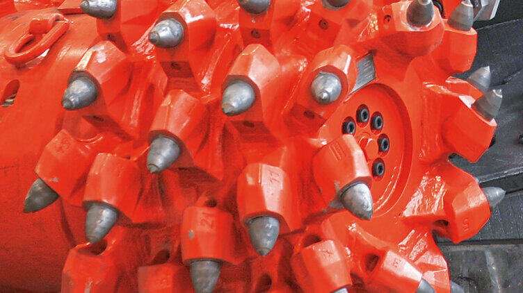 Water nozzles are used on the cutting head of the mining machines to reduce the emission of methane gases. To completely exclude a potential hazard, it is essential to comply with the prescribed minimum values for water flow, water pressure and air pressure. All monitoring is undertaken by the automation system PSS 4000. Water nozzles are used on the cutting head of the mining machines to reduce the emission of methane gases. To completely exclude a potential hazard, it is essential to comply with the prescribed minimum values for water flow, water pressure and air pressure. All monitoring is undertaken by the automation system PSS 4000.