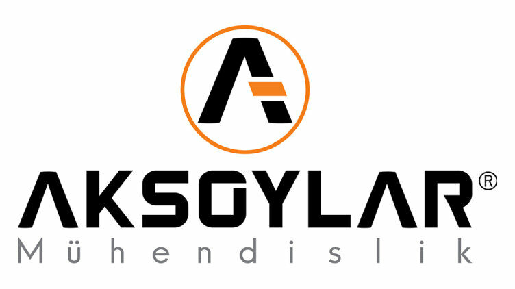 白色背景上的黑色Aksoylar標誌