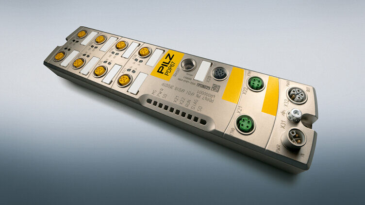 The remote I/O module PDP67 PN is an economical, fast and flexible solution for monitoring safety and non-safety-related sensors and actuators directly in the field. (Photo: © Pilz GmbH & Co. KG)