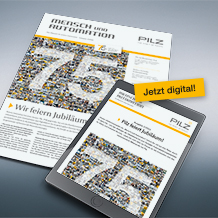 Pilz launcht neben der gedruckten Version der „Mensch und Automation“ das digitale Magazin für sichere Automation - Videos, Animationen, Infografiken und interaktive Elemente machen die Welt der sicheren Automation noch anschaulicher und helfen, Zusammenhänge besser zu verstehen. (Foto: © Pilz GmbH & Co. KG)