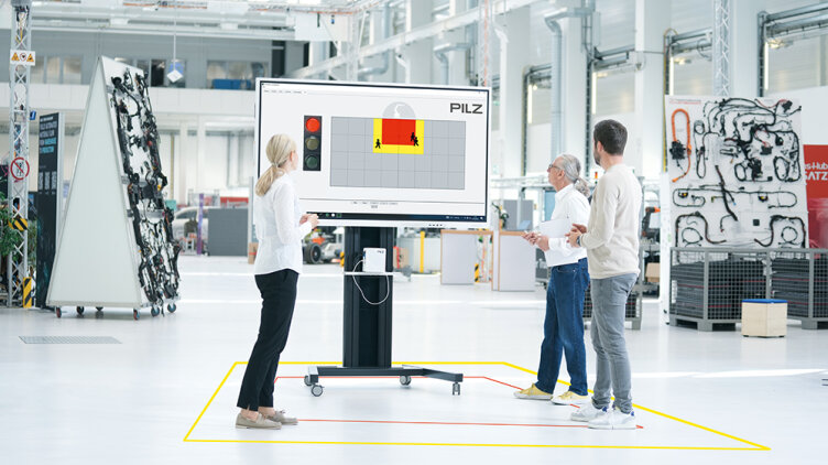 The automation company Pilz develops technologies for the safety of human and machine at its headquarters in Ostfildern. These include sensors that use Artificial Intelligence to distinguish between humans and objects. (Photo: Pilz GmbH & Co. KG)
