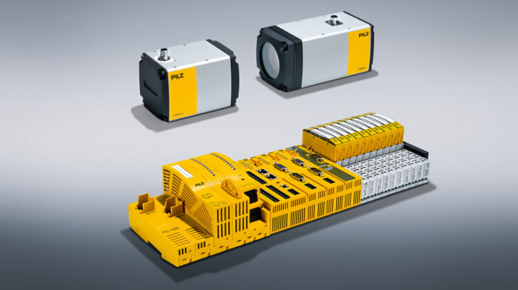 The new press brake block from Pilz greatly simplifies programming of the dynamic muting process for the camera-based protection system PSENvip 2. (Photo: © Pilz GmbH & Co. KG)